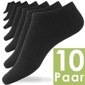10 Paar SOGZZ® Sneaker Socken 80% Baumwolle Herren Damen Füsslinge Kurzsocken Weiß Schwarz Grau 35-38 39-42 43-46 47-50