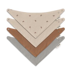 Artee 100% Musselin Baumwolle Halstücher-Set Desert, 4 Stück für Baby und Kleinkinder in Größe M