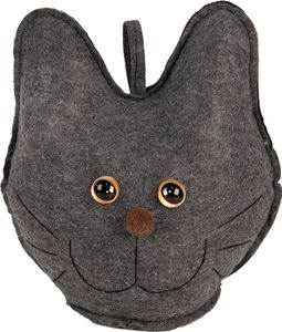 Clayre & Eef Türstopper Katze 20x14x22 cm Grau Synthetisch