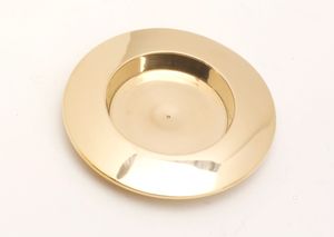 Kerzenhalter Messing Gold poliert für Ø 50 mm Kerzen, Taufkerzen, Hochzeitkerzen, Anlasskerzen