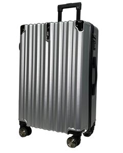 SIGN Reisekoffer ABS Koffer Trolley Hartschale  silber-metallic-XL