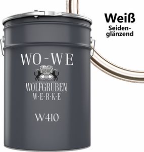 Dielenlack Klarlack Parkettlack Treppenlack Holzlack Lack Holzboden Weiß Seidenglänzend W410 - 2,5L