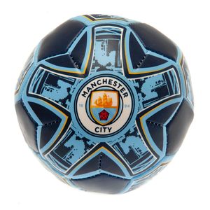 Manchester City FC -  Weich Mini-Fußball Wappen TA10338 (Einheitsgröße) (Marineblau/Himmelblau)