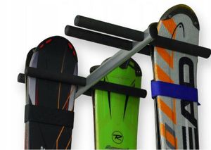QLS Skihalterung Wand Skihalter für 4 Paare 47,5 cm Nordic Walking Trekking Stöcke 8388