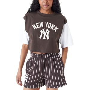 New Era Ladies Cropped Raglan Top braun - XS