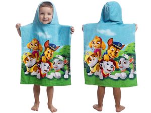 JERRY FABRICS Paw Patrol Badetuch mit Kapuze, Baumwolle, Mehrfarbig, Größe 50 x 115 cm