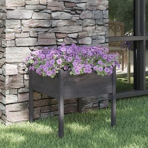 Prolenta Premium - Pflanzkübel Grau 70x70x70 cm Massivholz Kiefer