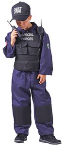 SWAT "Special Forces" Kostüm für Jungen | Polizei Kinderkostüm Größe: 116