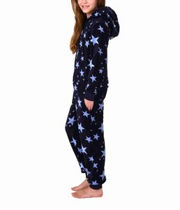Damen Jumpsuit Overall mit Kapuze im Sternen Look aus  - 202 267 961, Farbe:marine, Größe:44/46