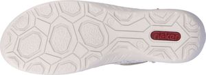 Rieker Damen Sneaker High Top sportliche Stiefelette Silber Metallic 52504, Größe:38 EU, Farbe:Silber