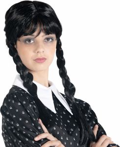 CIAO  Verkleidung Wednesday Addams Perücke Einheitsgröße