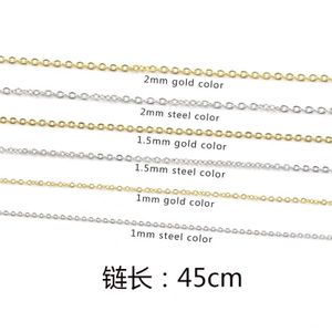Edelstahl-Gliederkette Silberfarbene langkettige Karabinerverschluss-Halskette
