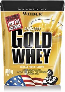 Weider Gold Whey 500 g Vanille / Whey Protein / Schmackhaftes Whey Protein Konzentrat mit bioaktiven Zutaten und einem hohen Proteingehalt