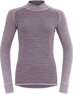 Devold Of Norway Kvitegga Merino 230 Cross Neck Langarm-t-shirt Grau,Lila XL Frau Grau,Lila XL