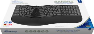 MediaRange MROS120 ergonomiczna klawiatura przewodowa czarna