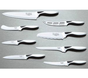 First Cuisine 8 - teiliges Messer Set Keramikbeschichtet Schwarz