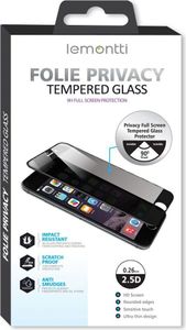 Folie iPhone 11 Pro Max / Xs Max Lemontti Glass Privacy Schwarz