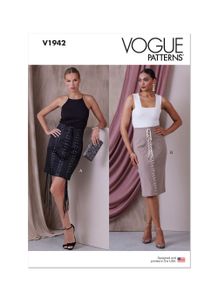 Vogue® Patterns Papierschnittmuster Rock mit Schnürung V1942 Vogue® Patterns Größe: A5 (6-8-10-12-14)