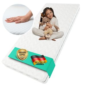 Alavya Home® Kindermatratze 80 x 160cm COZY PLUS Kaltschaummatratze 160x80x16 cm - Weiß