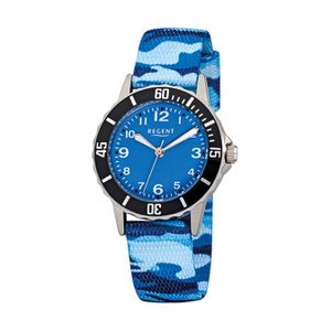 Regent Textilní textilní dětské hodinky F-940 Quartz Watch Strap Blue D2URF940