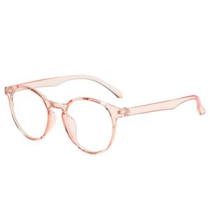 Retro-Brille mit blauem Licht, Uni, flach, Anti-Ermüdung, dekorative Brille, Rosa