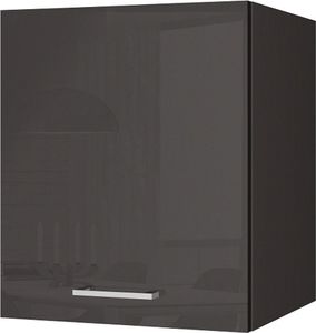 Küchen-Hängeschrank 50 MARANELLO-03 Anthrazit Hochglanz Breite 50 cm