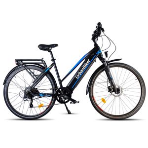 Urbanbiker Viena | Rower trekkingowy elektryczny | Zasięg 200 km | Niebieski | 28"