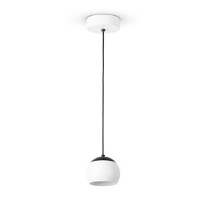 LED Pendelleuchte Wohnzimmer Hängelampe Esszimmer Küchenlampe Kugel, Lampenart: Pendelleuchte, Leuchten Farbe: Weiß-Schwarz