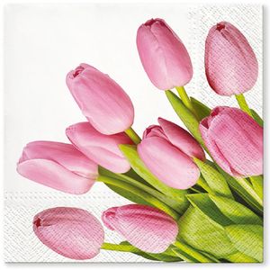 Ubrousky tulipány 33 x 33 cm 20 kusů