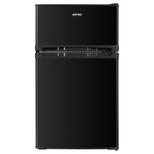 MPM - Kühlschrank - Gefrierschrank - getrennter Kühlschrank mit Gefrierfach - No-Frost Kühl-Gefrierkombination - freistehend - Tür Links/Rechts - 85 Liter - Schwarz