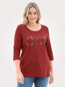 basically you Shirt Baumwolle Rost 42 Pflegeleicht Gerade