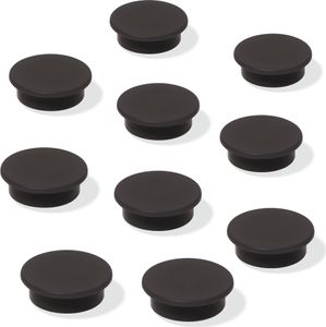 SIGEL MU196 Magnete für Whiteboard, Magnettafel, Kühlschrankmagnet, gute Haftkraft, schwarz, Ø 25 mm, 10 Stück