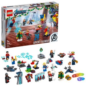 LEGO 76196 Marvel Avengers Adventskalender 2021 Weihnachtskalender mit Spider-Man und Iron Man für Kinder ab 7 Jahren, Weihnachtsgeschenk