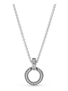 Pandora 399487C01 Silber-Halskette für Damen Doppelkreis