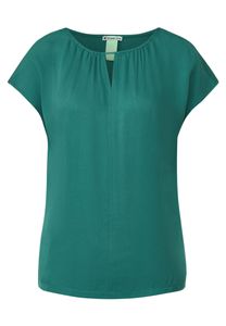 Street One Materialmixshirt mit Cut-Out, lagoon green