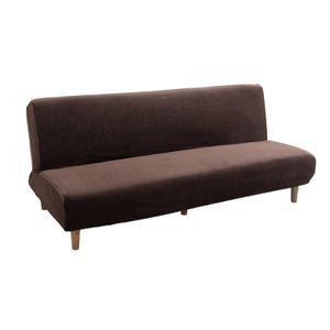 Samt Ohne Armlehnen Sofabezug Sofa überzug Couch Cover Sofa Bezug, S, Braun