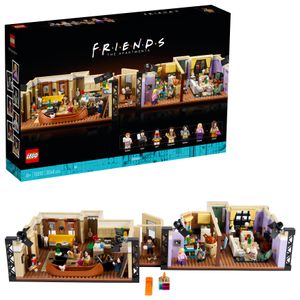 LEGO 10292 Icons Friends Apartments, ikonischer Modellbausatz der Zimmer aus der TV-Serie mit 7 Minifiguren, Geschenk für Erwachsene