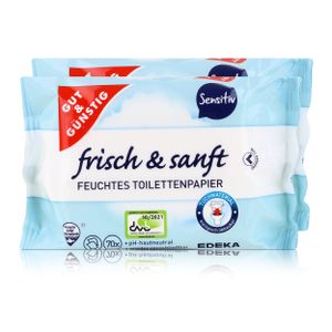 Gut & Günstig feuchtes Toilettenpapier frisch & sanft Sensitiv (1er Pack)