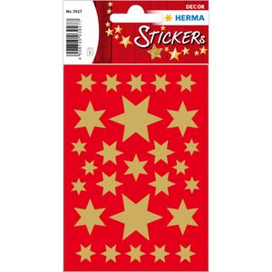 Herma Vianočné nálepky DECOR STARS, ZLATÁ