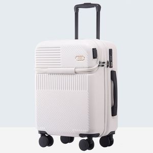 360Home multifunktionaler Gepäck Trolley Koffer Reisekoffer  Weiß  22 Zoll