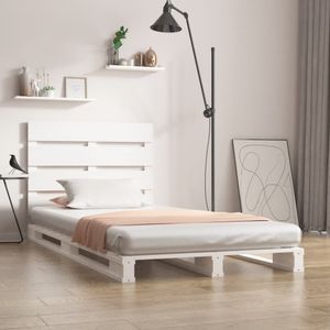 Maison Exclusive Rám postele bílý 90 x 190 cm masivní borovice Single