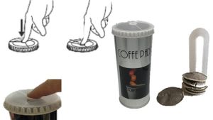 Aufbewahrung kaffeepads - Kaffeepaddose hält die Pads länger frisch - Pad Dose für Senseo Pads - Vorratsdose für Kaffeepads - Plus Padheber