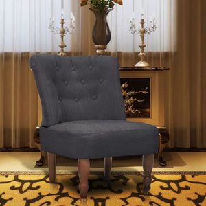 【Neu】Sessel Französischer Sessel Grau Stoff Gesamtgröße:54 x 66,5 x 70 cm BEST SELLER-Möbel-Stühle-Sessel im Landhaus-Stil