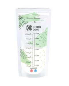 Kikkaboo Muttermilchbeutel 50 Stück, Temperatursensor, Füllmenge 200 ml weiß