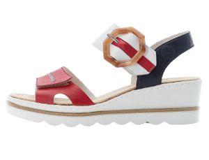 Rieker Damen Sandalen Sandaletten Keilabsatz 67476, Größe:40 EU, Farbe:Rot