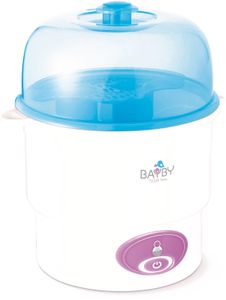 BAYBY BBS 3010 Elektrický parný sterilizátor, 6 fliaš naraz, môže sterilizovať aj 4 dojčenské fľaše s príslušenstvom