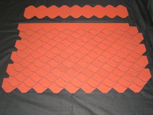 1 Set Dachschindeln Schiefer (55 mm) rot