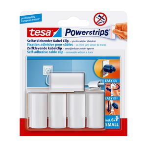 tesa Powerstrips Kabel Clip weiß 5 Clips und 6 Strips