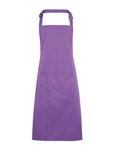 Premier Workwear , Colours Collection Bib Apron With Pocket , Rich Violet (ca. Pantone 2587) , 72 x 86 cm