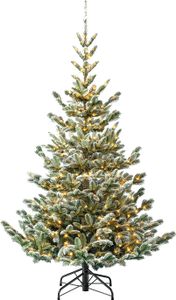 Stále zelený vianočný stromček Nobilis borovica, LED rozprávkové svetlá a diaľkové ovládanie 150 cm vysoký Ø 96 cm